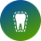 Animated tooth surrounded by line icon